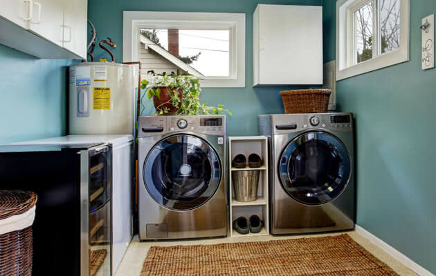 laundry room with washer and dryer