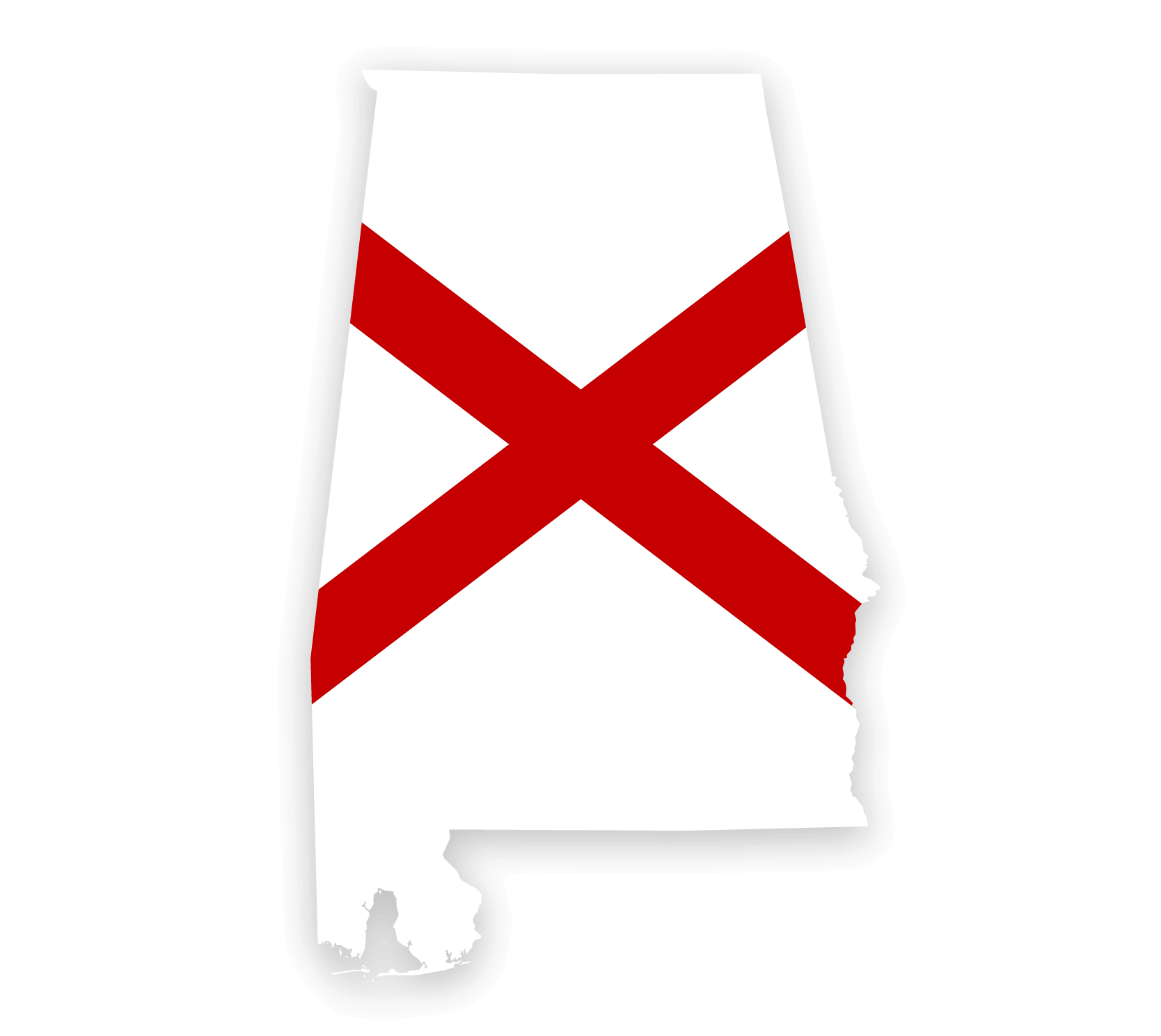 alabama state outline and flag