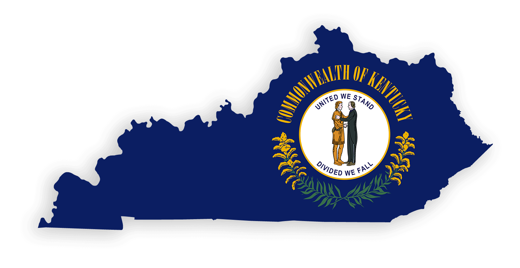 kentucky state outline and flag