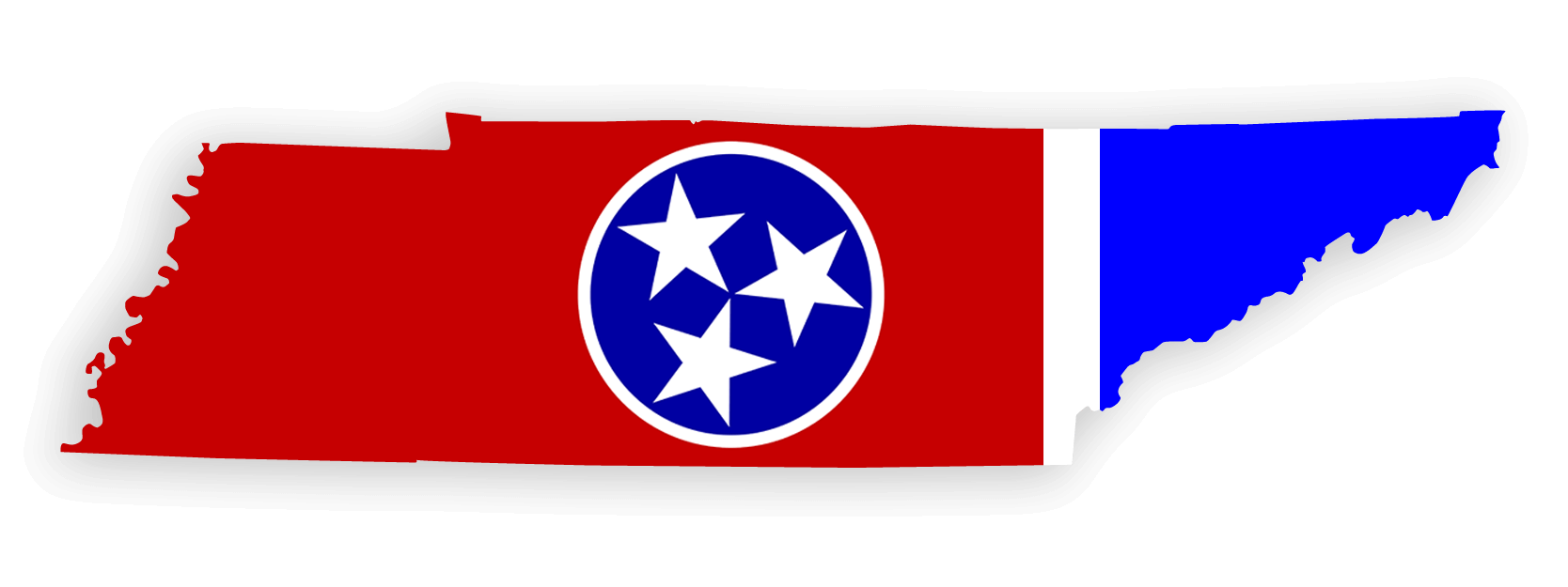 tennesee state outline and flag