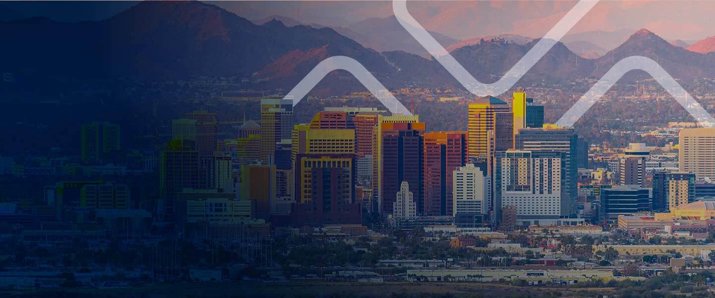 phoenix arizona skyline at dusk